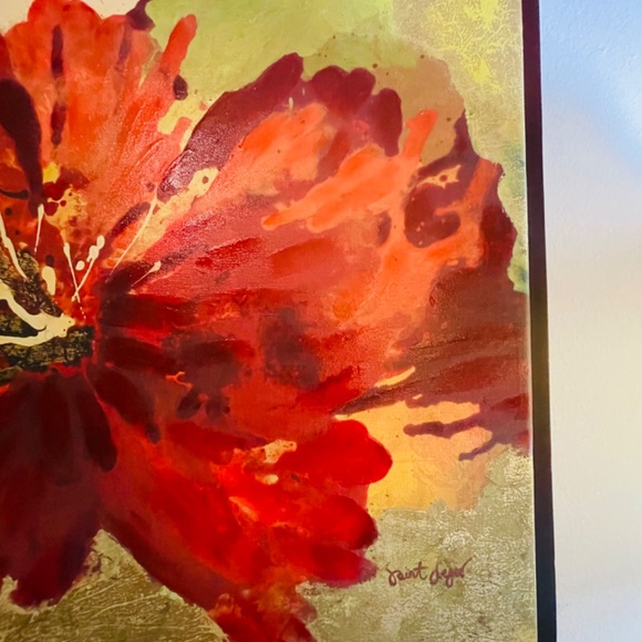 Vintage Signed Agnes Saint Leger Canvas Painting Framed - Picture 12 of 16